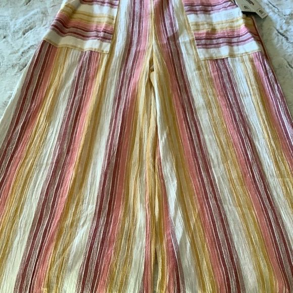 Nwt Rip Curl High Waist Wide Leg Striped Pants Size Large - Picture 9 of 16